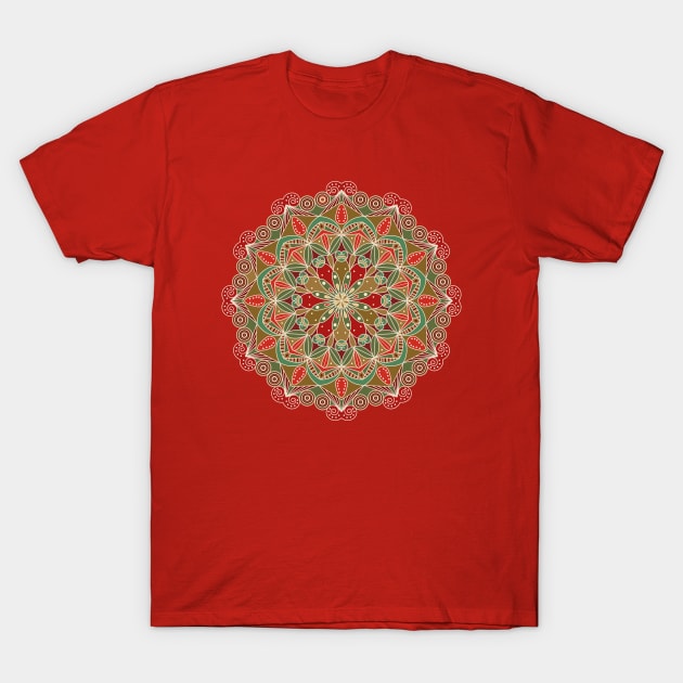 CHRISTMAS MANDALA T-Shirt by WISDOM HEARTS MX